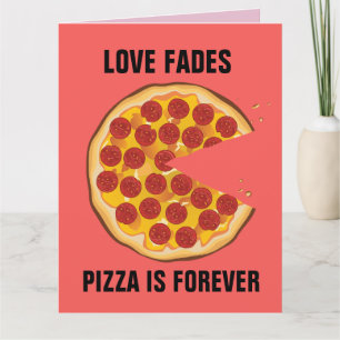 TARJETA DE CUMPLEAÑOS DE PIZZA DIVERTIDA ANTI-SAN 