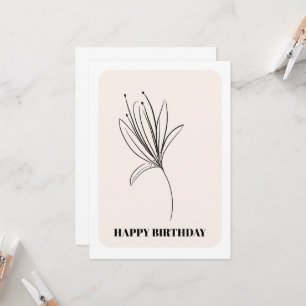 Tarjeta de cumpleaños de planta de lirio negro min