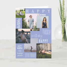 Tarjeta de cumpleaños de plantilla de fotografía d