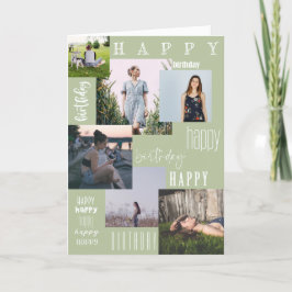 Tarjeta de cumpleaños de plantilla de fotografía d