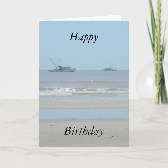 Tarjeta de cumpleaños de playa (Anverso)