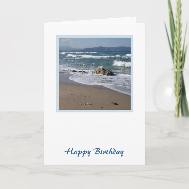Tarjeta de cumpleaños de playa (Anverso)