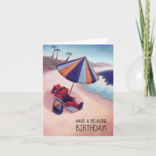 Tarjeta de cumpleaños de playa relajante