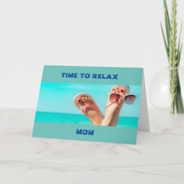 ***TARJETA DE CUMPLEAÑOS DE PLAYA** TARJETA DE "MA (Anverso)