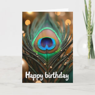 Tarjeta de cumpleaños de pluma