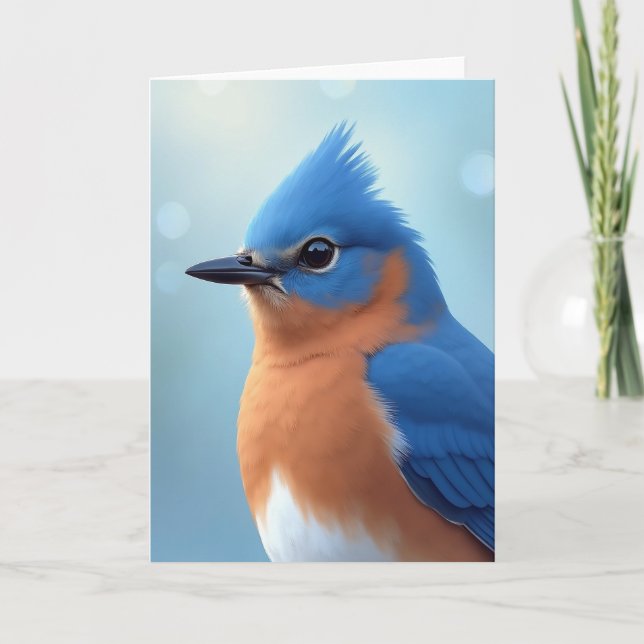 Tarjeta de cumpleaños de pluma alegre (Anverso)