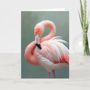 Tarjeta de cumpleaños de pluma vibrante