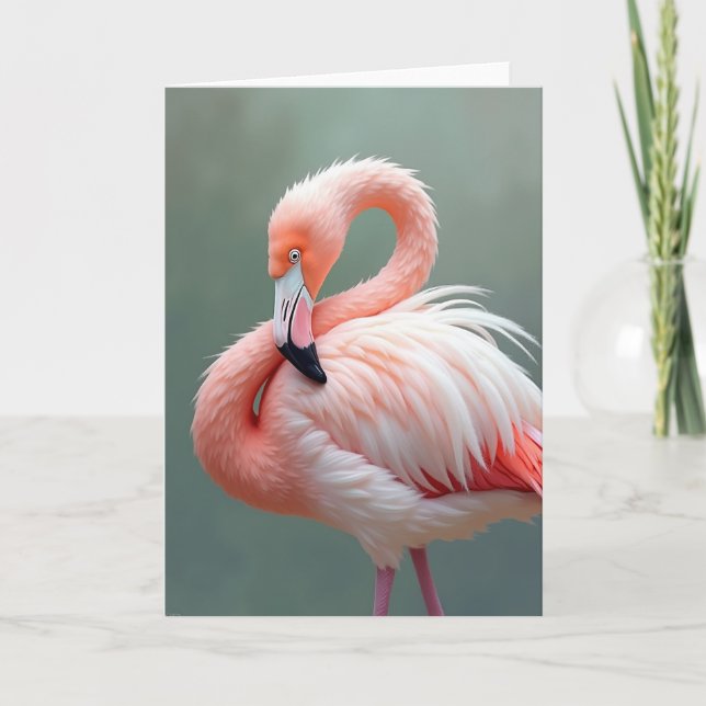 Tarjeta de cumpleaños de pluma vibrante (Anverso)