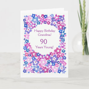Tarjeta de cumpleaños de "poder de las flores" par
