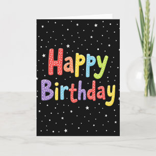 Tarjeta de cumpleaños de polca cósmica