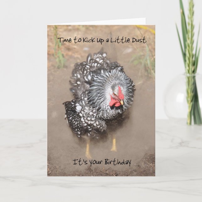 Tarjeta de cumpleaños de pollo (Anverso)