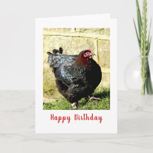 Tarjeta de cumpleaños de pollo (Anverso)