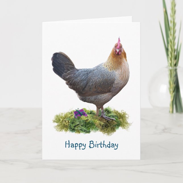 Tarjeta de cumpleaños de pollo (Anverso)
