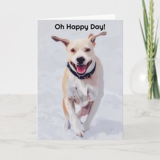 Tarjeta de cumpleaños de Pop Art Dog Happy Dog Lov (Anverso)