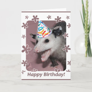 Tarjeta de cumpleaños de Possum