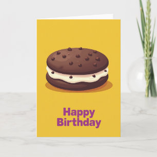 Tarjeta de cumpleaños de postre alegre