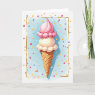 Tarjeta de cumpleaños de postre imponente