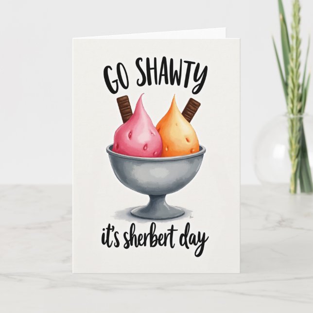 Tarjeta de cumpleaños de postre vibrante (Anverso)