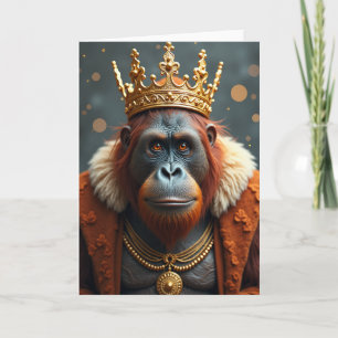 Tarjeta de cumpleaños de primate coronado