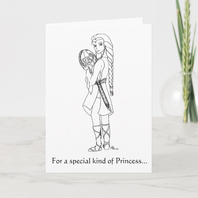 Tarjeta de cumpleaños de Princesa Celta (Anverso)