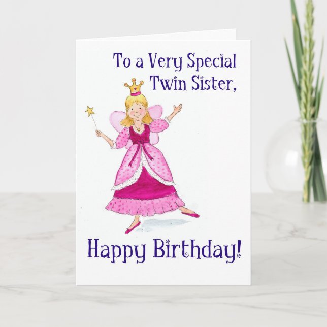 Tarjeta de cumpleaños de princesa de hadas para he (Anverso)