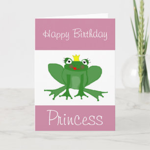 Tarjeta de cumpleaños de princesa Frog adaptable