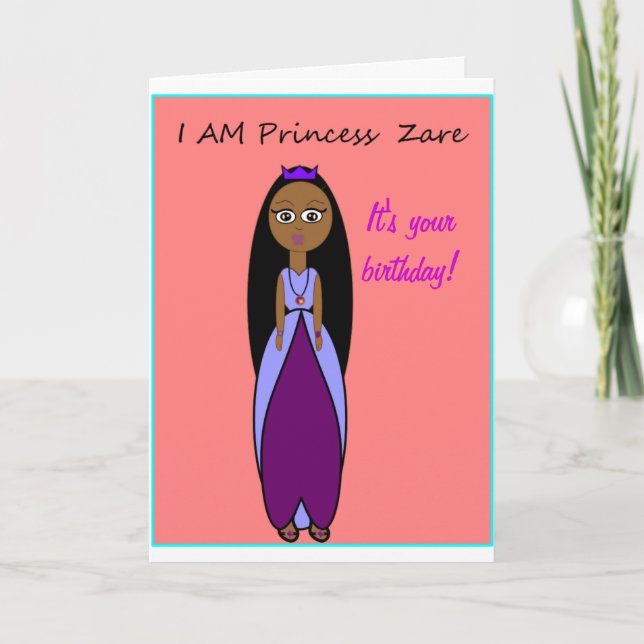 Tarjeta de cumpleaños de princesa Zare (Anverso)