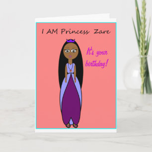Tarjeta de cumpleaños de princesa Zare