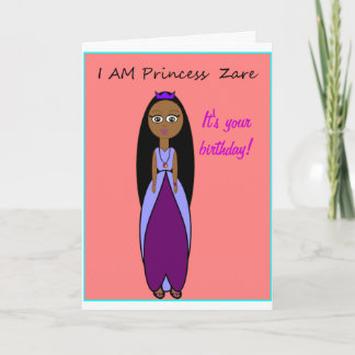 Tarjeta de cumpleaños de princesa Zare