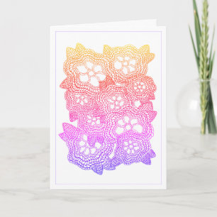 Tarjeta de cumpleaños de punto floral