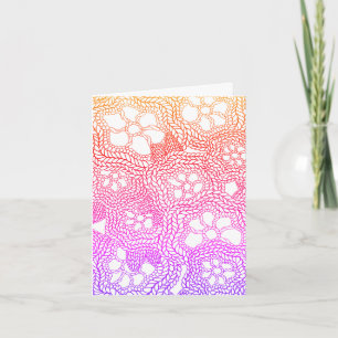 TARJETA DE CUMPLEAÑOS DE PUNTO FLORAL II