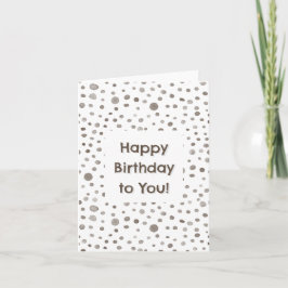 Tarjeta de cumpleaños de puntos de acuarela con co