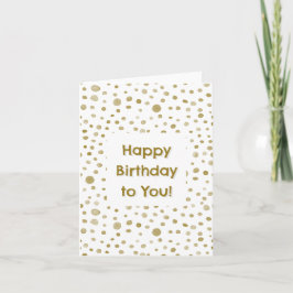 Tarjeta de cumpleaños de puntos de acuarela de con