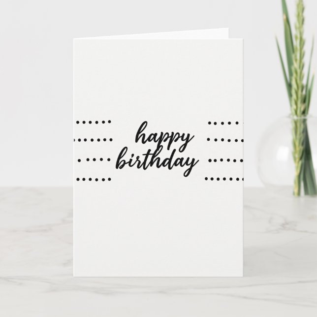 Tarjeta de cumpleaños de puntos minimalistas (Anverso)