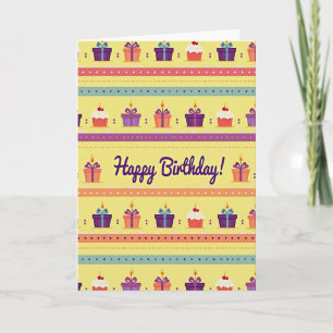 Tarjeta de cumpleaños de puntos vibrantes