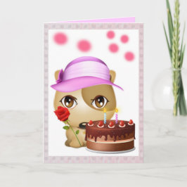 Tarjeta de cumpleaños de Puppie