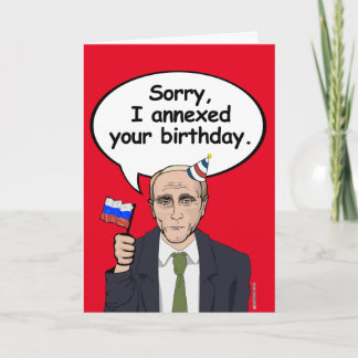 Tarjeta de cumpleaños de Putin - anexé tu cumpleañ