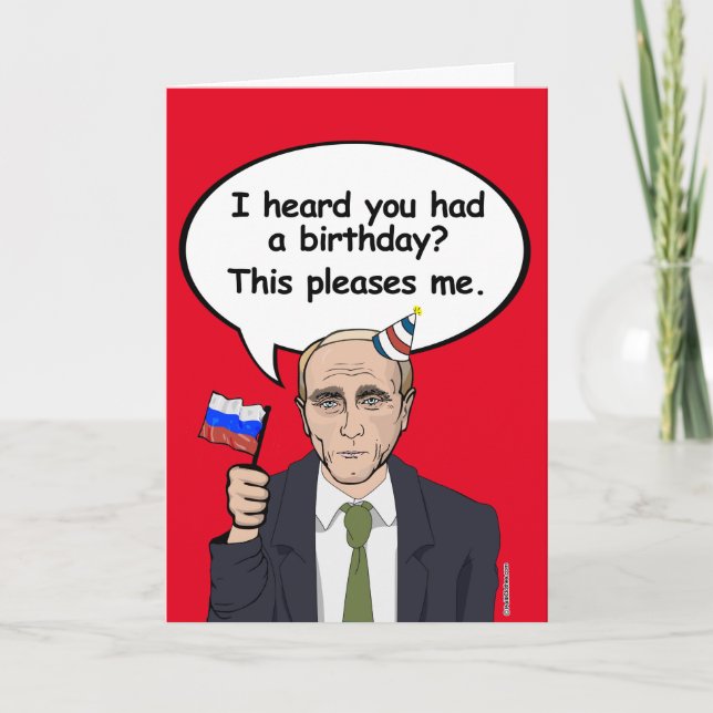 Tarjeta de Cumpleaños de Putin - Esto me agrada -  (Anverso)
