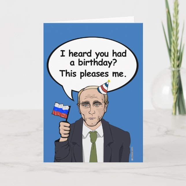 Tarjeta de cumpleaños de Putin - Esto me agrada (Anverso)