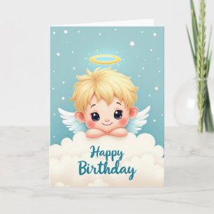 Tarjeta de cumpleaños de querubín