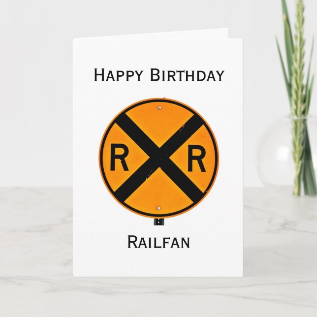 Tarjeta de cumpleaños de Railroad Scenery (Anverso)