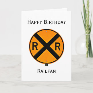 Tarjeta de cumpleaños de Railroad Scenery