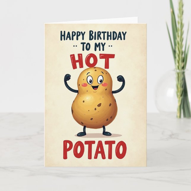 Tarjeta de cumpleaños de raíz juguetona (Anverso)