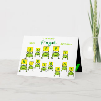 tarjeta de cumpleaños de rana