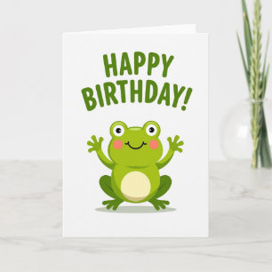Tarjeta de cumpleaños de Rana Alegre
