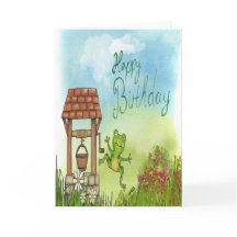 Tarjeta de cumpleaños de rana buena