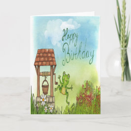 Tarjeta de cumpleaños de rana buena