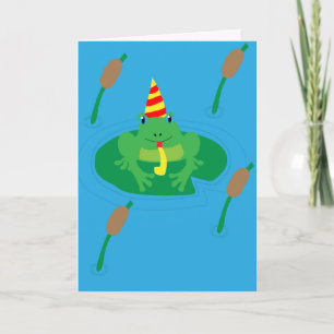 Tarjeta de cumpleaños de rana caprichosa, Tarjeta