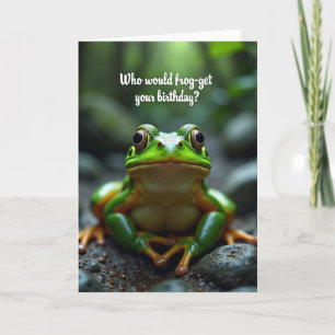 Tarjeta de cumpleaños de rana vibrante