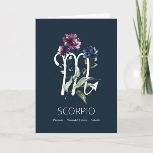 Tarjeta de cumpleaños de rasgos Scorpio